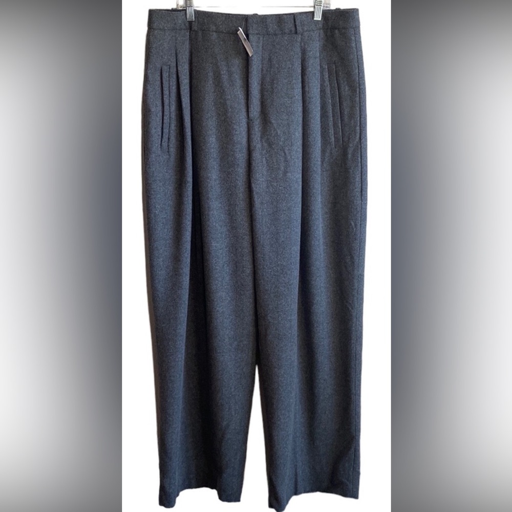 NWT Banana Republic TALL High-Rise Wide-Leg Italian Herringbone Pant